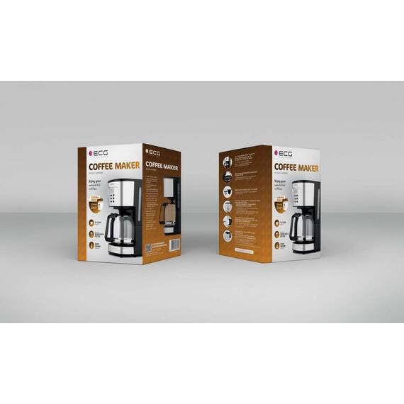 Cafetiera ECG KP 2125 Supreme, 900 W, 1.5 L, 12 cesti, LCD, bol din sticla - 12- Roveli