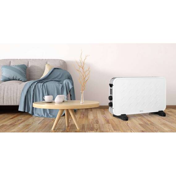 Convector electric de podea ECG TK 2070 Alb, 2000W, 2 trepte de putere - 4- Roveli