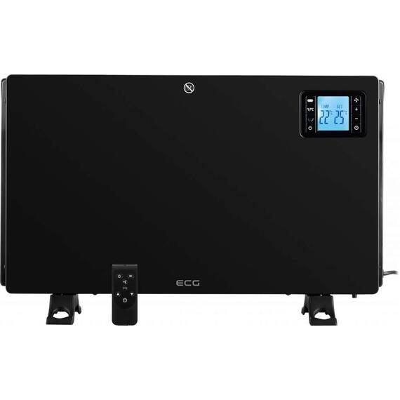 Convector electric de podea ECG TK 2080 DR negru, 2000 W, 3 trepte, termostat, LCD - 4- Roveli