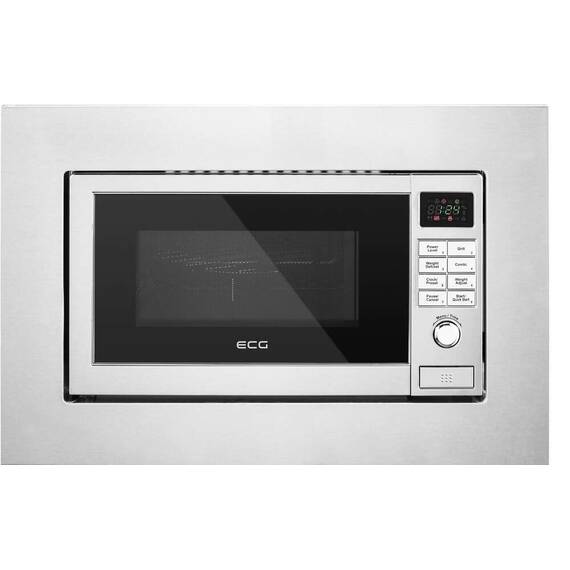 Cuptor cu microunde incorporabil ECG MTD 2081 VGSS, 20 litri, 1200 W, 5 niveluri de putere, 9 programe - - Roveli
