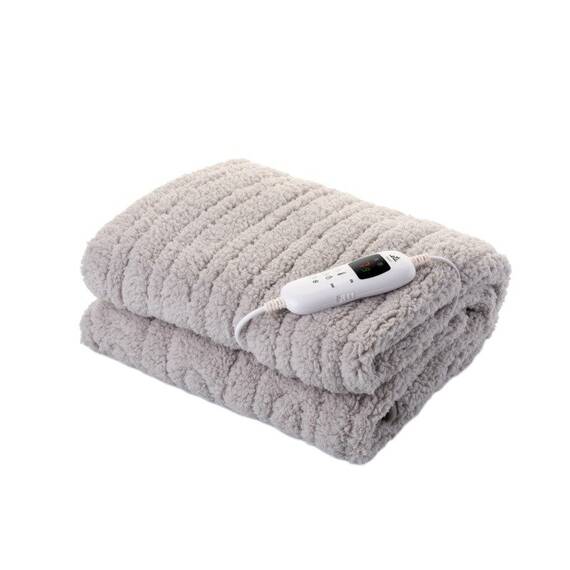 Patura cu incalzire electrica ETA Shaggy 4325, 130X160 cm, 120 W, 9 niveluri de temperatura, gri - - Roveli