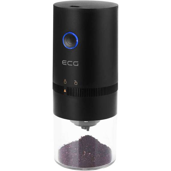 Rasnita de cafea electrica portabila ECG KM 150 Minimo, incarcare USB, 3,7 volti, 13 W, 30 g, culoare neagra - 2- Roveli