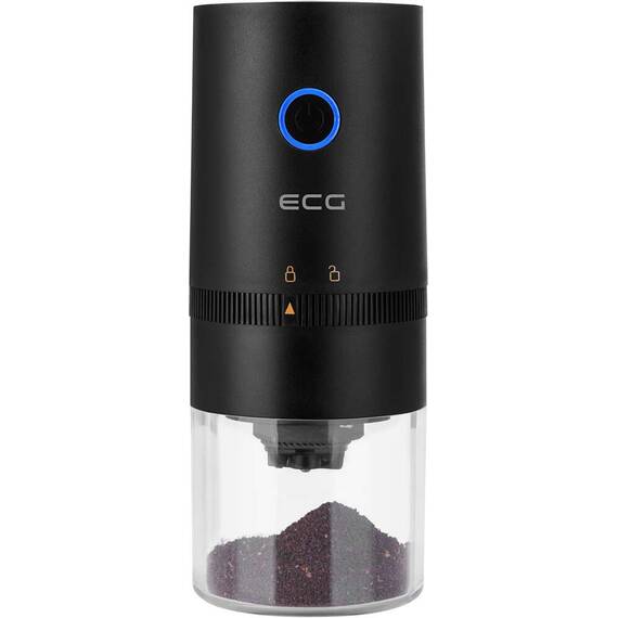 Rasnita de cafea electrica portabila ECG KM 150 Minimo, incarcare USB, 3,7 volti, 13 W, 30 g, culoare neagra - 4- Roveli