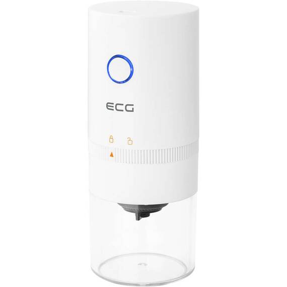 Rasnita de cafea electrica portabila ECG KM 150 Minimo, incarcare USB, 3,7 volti, 13 W, 30 g, culoare alba - - Roveli