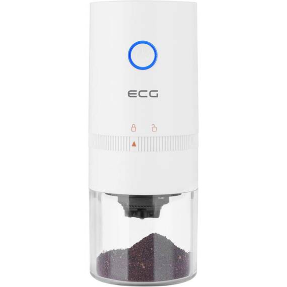 Rasnita de cafea electrica portabila ECG KM 150 Minimo, incarcare USB, 3,7 volti, 13 W, 30 g, culoare alba - 4- Roveli