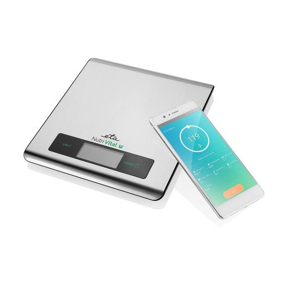 Cantar de bucatarie ETA Nutri Vital Smart 0790 90000, 5 Kg, precizie 1 g, tehnologie wireless , otel inoxidabil - 5- Roveli