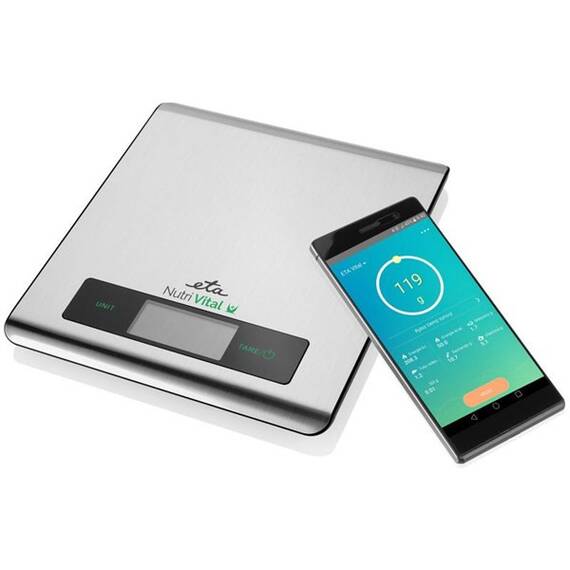 Cantar de bucatarie ETA Nutri Vital Smart 0790 90000, 5 Kg, precizie 1 g, tehnologie wireless , otel inoxidabil - 7- Roveli