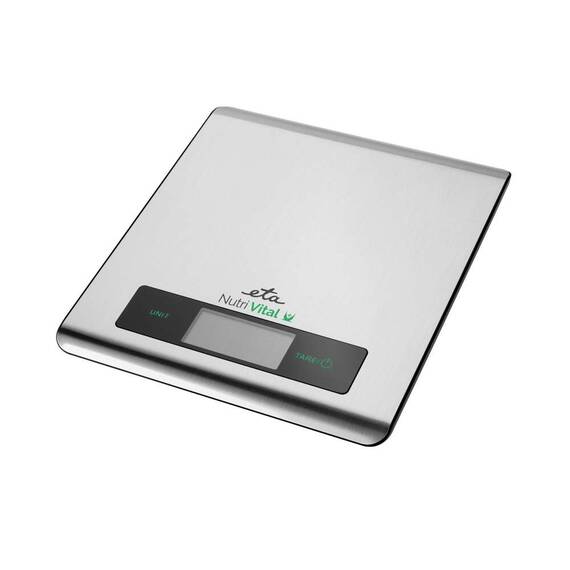 Cantar de bucatarie ETA Nutri Vital Smart 0790 90000, 5 Kg, precizie 1 g, tehnologie wireless , otel inoxidabil - - Roveli