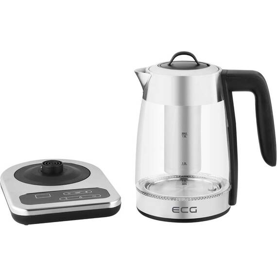 Fierbator electric cu infuzor pentru ceai ECG RK 1891 INFUSO, 1,8 L, 2200W, otel inoxidabil si sticla - 5- Roveli