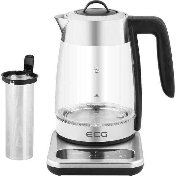 Fierbator electric cu infuzor pentru ceai ECG RK 1891 INFUSO, 1,8 L, 2200W, otel inoxidabil si sticla - 6- Roveli
