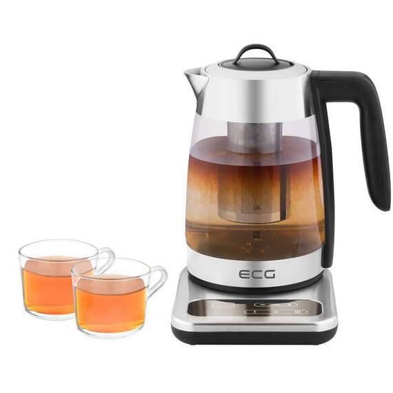 Fierbator electric cu infuzor pentru ceai ECG RK 1891 INFUSO, 1,8 L, 2200W, otel inoxidabil si sticla - 15- Roveli