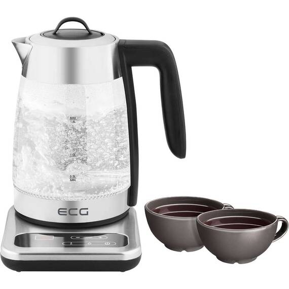 Fierbator electric cu infuzor pentru ceai ECG RK 1891 INFUSO, 1,8 L, 2200W, otel inoxidabil si sticla - 16- Roveli