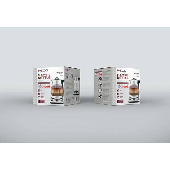 Fierbator electric cu infuzor pentru ceai ECG RK 1891 INFUSO, 1,8 L, 2200W, otel inoxidabil si sticla - 17- Roveli