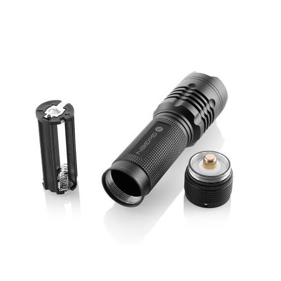 Lanterna GoGEN FL01, LED, 400 lm, IPX4, autonomie pana la 8 ore, 3 x AAA, neagra - 6- Roveli