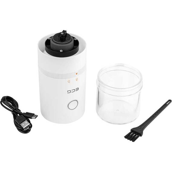 Rasnita de cafea electrica portabila ECG KM 150 Minimo, incarcare USB, 3,7 volti, 13 W, 30 g, culoare alba - 14- Roveli