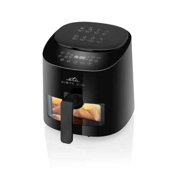 Friteuza cu aer cald ETA Vista Digi 1168 90000, 1300W, 4.3 litri, 8 programe, 40-220 °C, negru - 3- Roveli