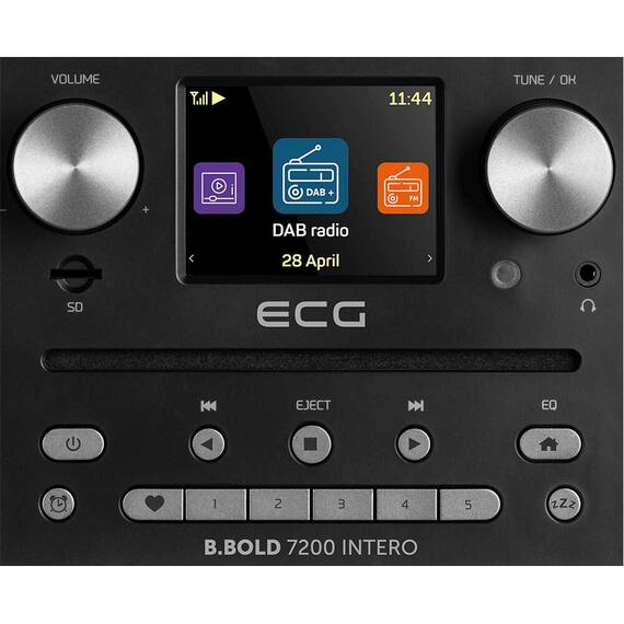 Internet radio ECG B.BOLD 7200 Intero Black, FM + DAB, stereo 2 × 10 W, CD audio si MP3, Bluetooth, USB, carcasa lemn, negru - 9- Roveli