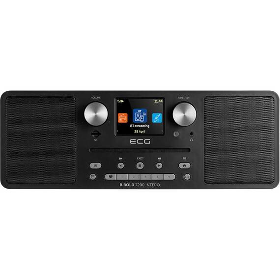 Internet radio ECG B.BOLD 7200 Intero Black, FM + DAB, stereo 2 × 10 W, CD audio si MP3, Bluetooth, USB, carcasa lemn, negru - 10- Roveli