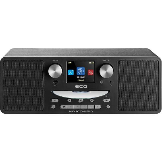 Internet radio ECG B.BOLD 7200 Intero Black, FM + DAB, stereo 2 × 10 W, CD audio si MP3, Bluetooth, USB, carcasa lemn, negru - 12- Roveli