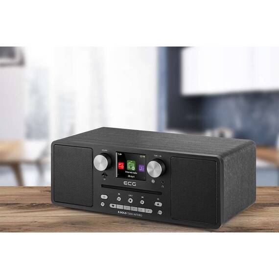 Internet radio ECG B.BOLD 7200 Intero Black, FM + DAB, stereo 2 × 10 W, CD audio si MP3, Bluetooth, USB, carcasa lemn, negru - 19- Roveli