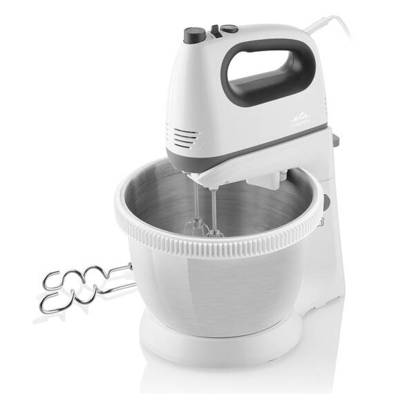 Mixer de mana cu bol ETA Crema II 2052 90000, 400 W, 3.4 L, 5 viteze, functie Turbo, alb - 2- Roveli