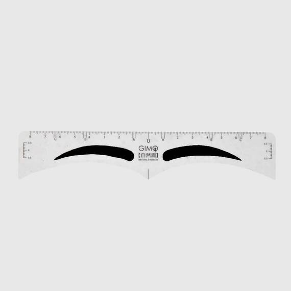 Rigla Sticker Sablon Unica Folosinta - 8 Forme Diferite Sprancene - Natural - - Roveli