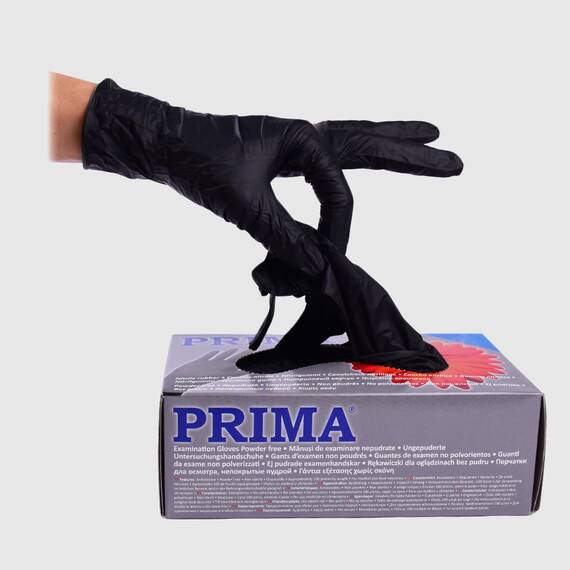 Manusi nitril nepudrate, Prima - M, Negre - - Roveli