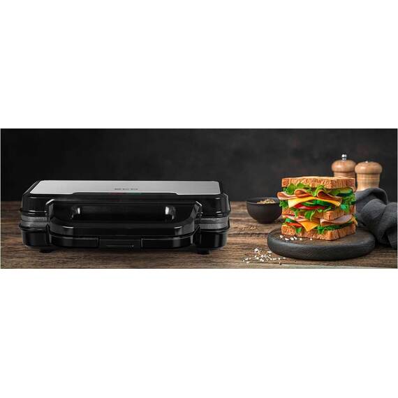 Sandwich maker ECG S 2120 Grande, 900 W, 4 sandvisuri triunghiulare, design din otel inoxidabil si plastic - 16- Roveli