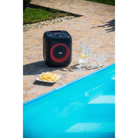 Boxa portabila JVC XS-EP314B, 60W, LED, Bluetooth, Karaoke, AUX, intrare USB, TWS, Microfon, Negru - 9- Roveli