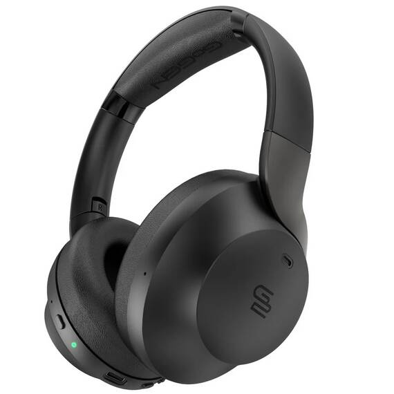 Casti audio fara fir GoGEN HBTM 93B, Over the Ear, Bluetooth 5.3, functie anulare zgomot ambiental, microfon, negru - - Roveli