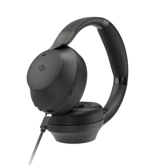 Casti audio fara fir GoGEN HBTM 93B, Over the Ear, Bluetooth 5.3, functie anulare zgomot ambiental, microfon, negru - 5- Roveli