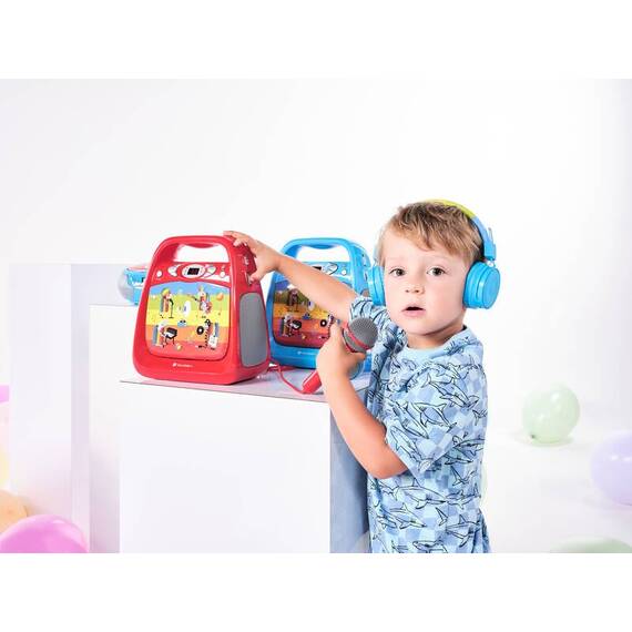 CD player cu Bluetooth si functie karaoke GoGEN DECKO, USB, MP3, Microfon, Rosu - 9- Roveli