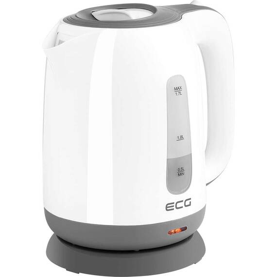 Fierbator electric ECG RK 1759 Classica Grigio, 2200 W, 1.7 litri, plastic de calitate, alb cu gri - - Roveli
