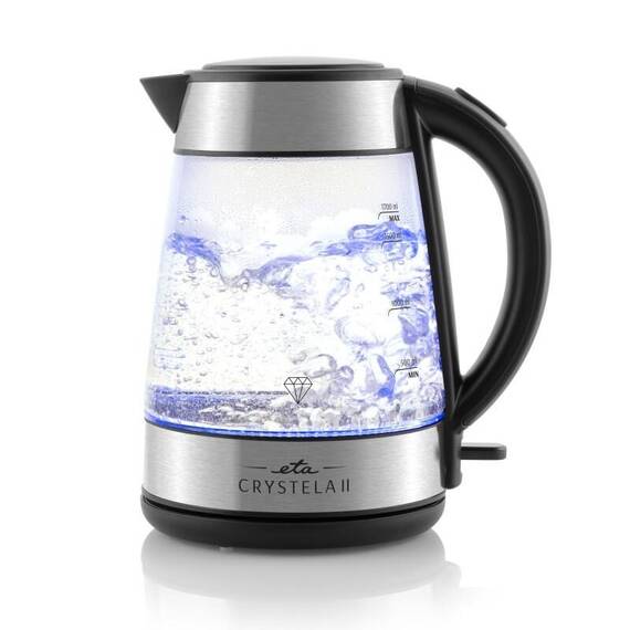 Fierbator electric ETA Crystela II 1154 90000, 1.7 litri, 2200W, conector central, sticla - - Roveli