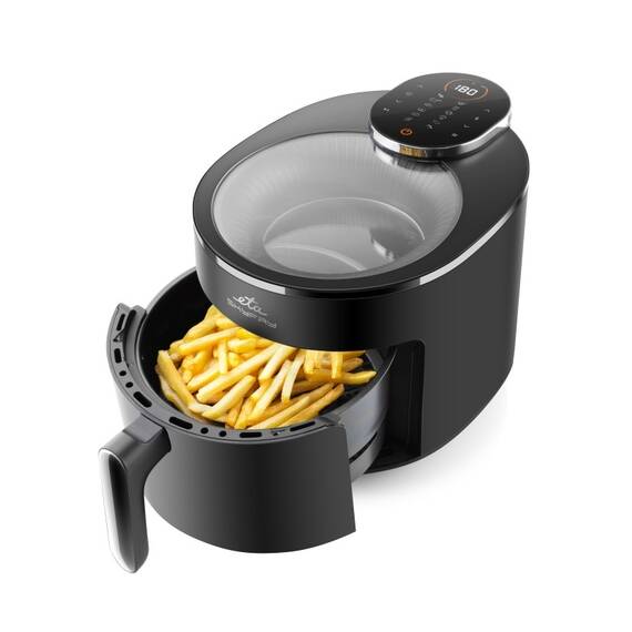 Friteuza cu aer cald ETA SkyFry 5168 90000, 5 litri, 1500 W, 12 programe, control tactil, negru - 8- Roveli