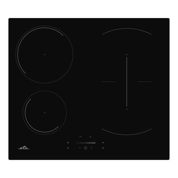 Plita cu inductie incorporabila ETA 579290000, 4 zone de gatit, 1 zona flexi, 7.4Kw, Touch control, 60cm, negru - - Roveli