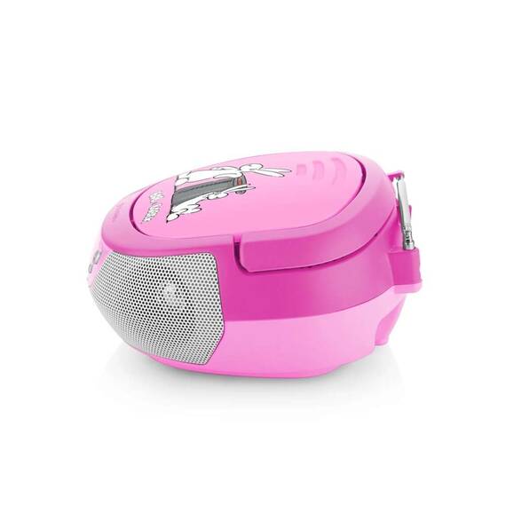 Radio CD pentru copii GoGEN BOB AND BOBEK, 2 x 0,8 W, Bluetooth, karaoke, microfon, MP 3, USB, AUX in, roz - 5- Roveli