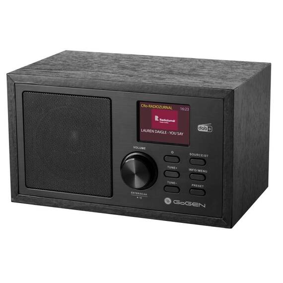 Radio GoGEN DAB 620 BTCB, 5W, DAB+/FM, Bluetooth, LCD color, ceas cu alarma, negru - - Roveli