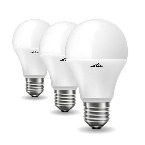 Set 3 becuri economice LED ETA EKO Classic, 11W (75W), E27, lumina calda - 3- Roveli
