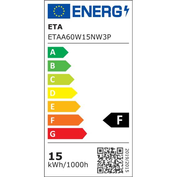 Set 3 becuri economice LED ETA EKO Classic, 15W (99W), E27, lumina neutra - 4- Roveli