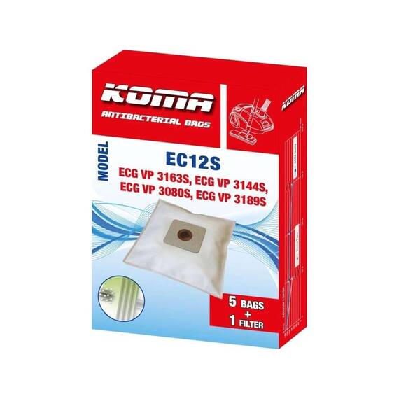 Set saci aspirator EC12S, 5 bucati plus microfiltru universal - - Roveli