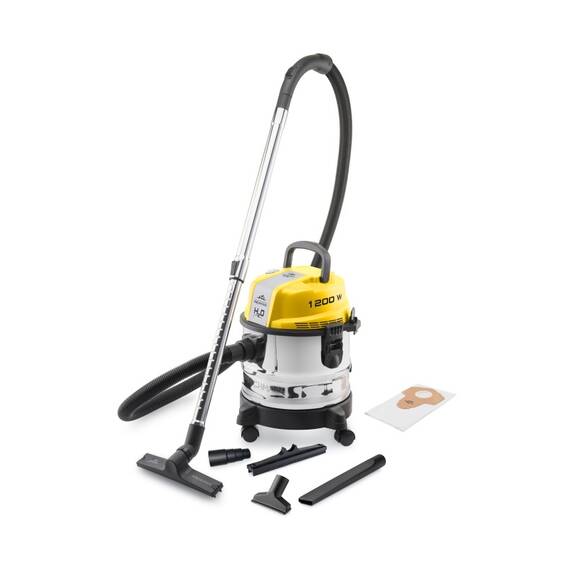 Aspirator multifunctional ETA Fachmann 4211 90000, 1200W, 15 litri, aspirare uscata si umeda, functie de suflare, negru/galben - 3- Roveli