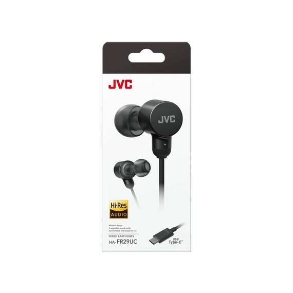 Casti JVC HA-FR29UC-B-U, Cu fir, In-Ear, Microfon, USB-C, Functie Mod Sunet, Husa, negru - 3- Roveli