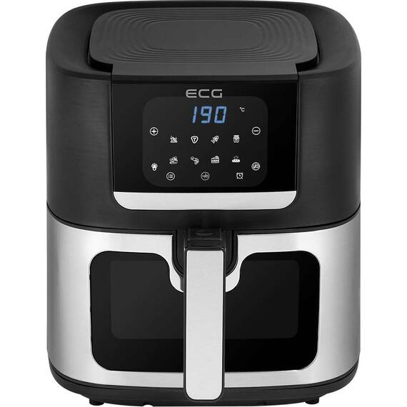 Friteuza cu aer cald ECG AF 8000 Crusty XL, 7 litri, 1700 W, control digital, 8 programe, temperatura 80-200°C - 2- Roveli