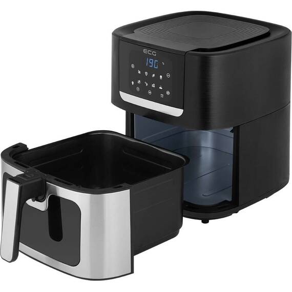 Friteuza cu aer cald ECG AF 8000 Crusty XL, 7 litri, 1700 W, control digital, 8 programe, temperatura 80-200°C - 4- Roveli