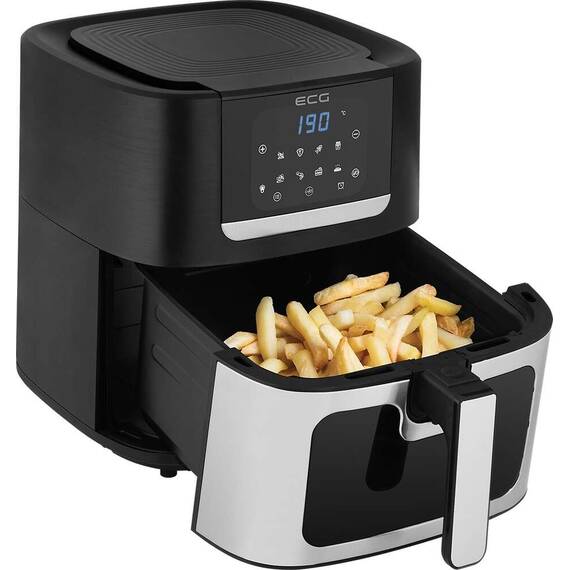 Friteuza cu aer cald ECG AF 8000 Crusty XL, 7 litri, 1700 W, control digital, 8 programe, temperatura 80-200°C - 7- Roveli