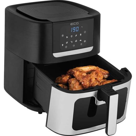 Friteuza cu aer cald ECG AF 8000 Crusty XL, 7 litri, 1700 W, control digital, 8 programe, temperatura 80-200°C - 11- Roveli