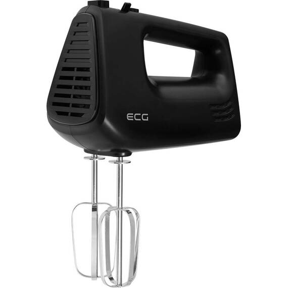Mixer de mana ECG RS 440 Black Lite, 400 W, 5 viteze, functie TURBO, 2 teluri si 2 carlige, negru - 2- Roveli