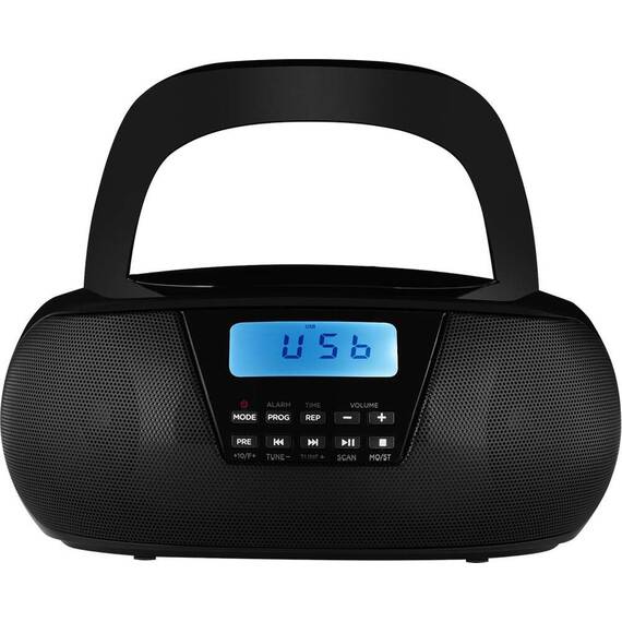 Radio CD Player ECG CDR 550, 2 x 1.5 W RMS, tuner FM cu memorie 40 de posturi,USB, negru - 3- Roveli