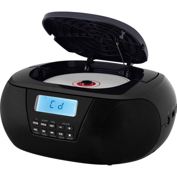 Radio CD Player ECG CDR 550, 2 x 1.5 W RMS, tuner FM cu memorie 40 de posturi,USB, negru - 5- Roveli